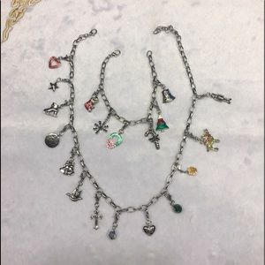 Christmas necklace and bracket set